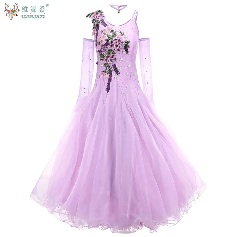 Nuovo Elegent Costume da ballo per donna Halter Big Swing Flamenco Valzer Sala da ballo Rumba Dance Perfermance Concorso Abito piuttosto sexy