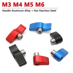 1pc M3 M4 M5 M6 Thumb Nut L-type / T-type Hand Tighten Nuts Handle Adjustable Butterfly Shape Nut for DSLR SLR Camera