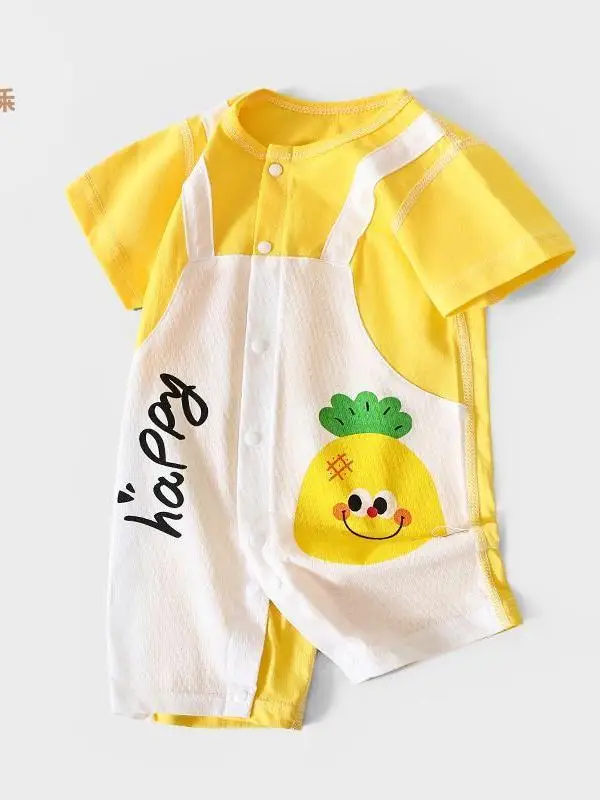 Baby Sommer Dünne oder Leichte Baumwollkleidung Niedliche Babykleidung für Kleinkinder Modisches Ensemble