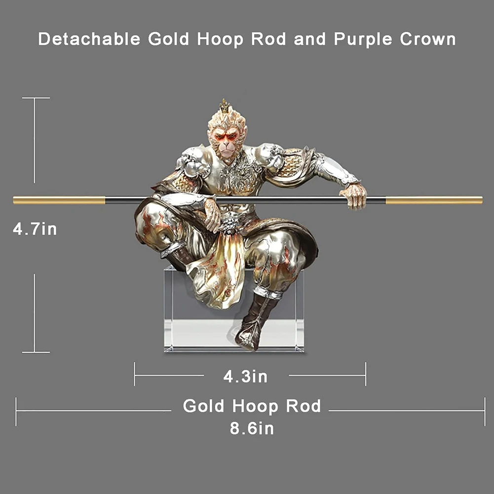 نموذج زينة ODIES-Black Myth Wukong، تماثيل القرد ديكور القرد الملك، 3A لعبة Sun Wukong تمثال نموذج الديكور #5