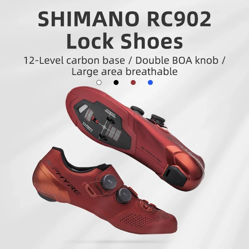 SHIMANO RC9 RC902 RC903 Carbon Bottom Road Bike Racing Professional Self-locking RC903 Cycling Shoes RC902 Locking Shoes