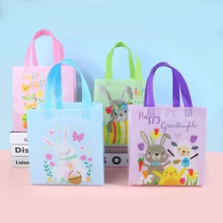 Easter Egg Rabbit Non-Woven Gift Bag Simple Waterproof Large Capacity Easy To Store Dust Moisture-Proof Firm Practical Handbag