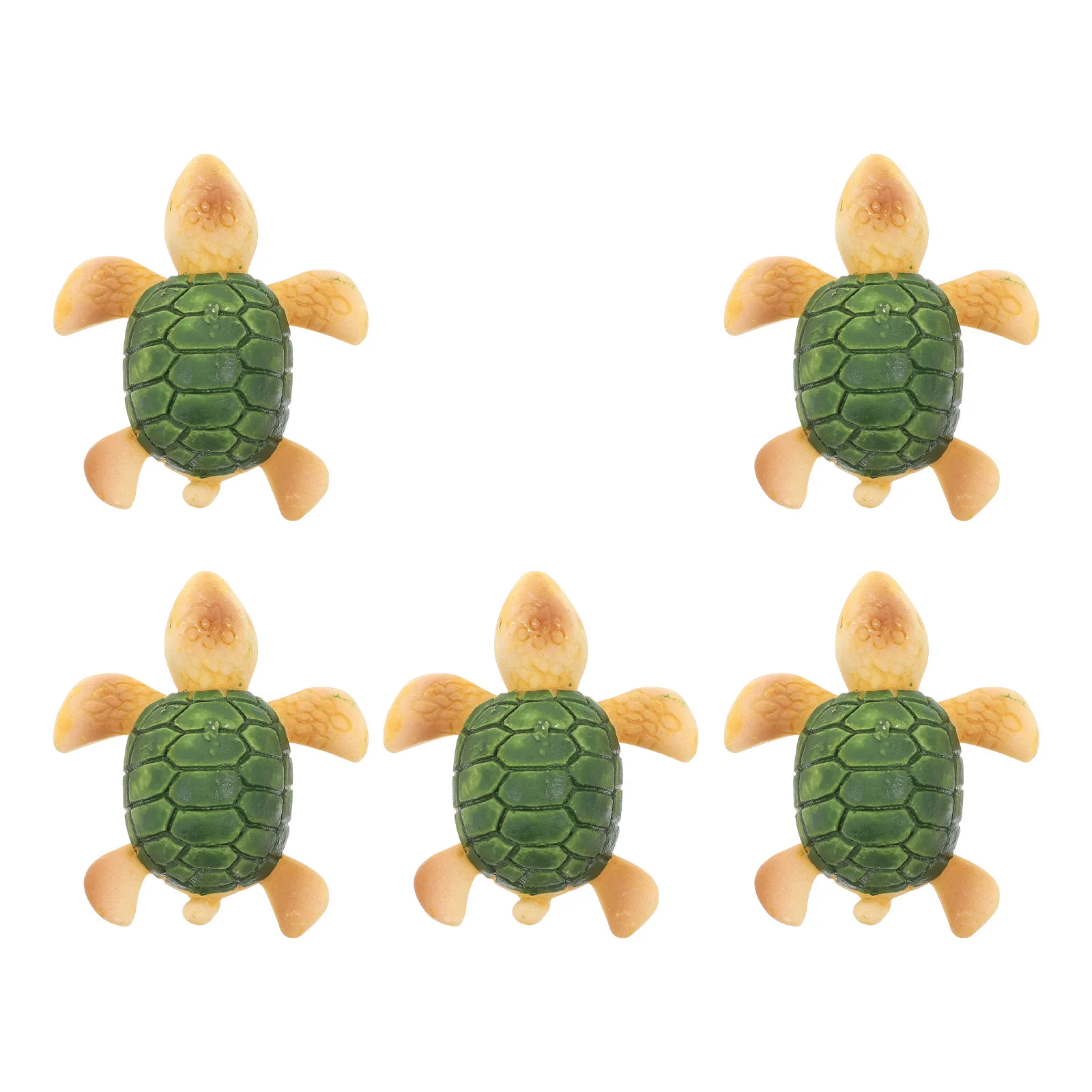 

5Pcs Resin Sea Turtle Figurines Realistic Simulation Mini Garden Desktop Decorative Ornaments Resin Sea Turtle