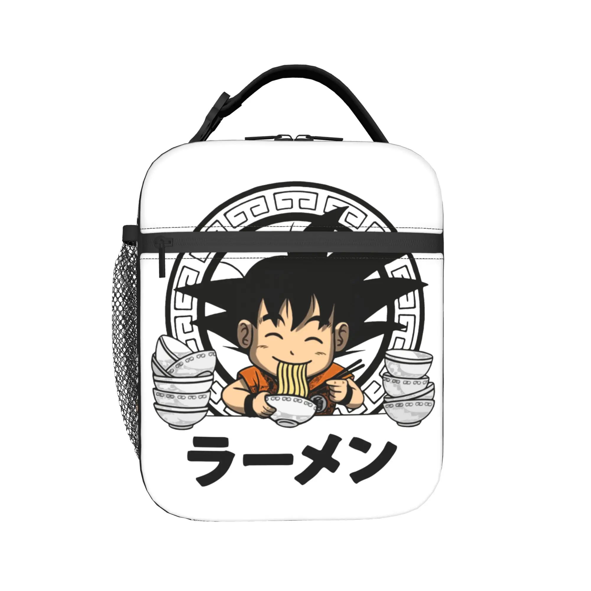 D-Dragon Ball Thermal Insulated Lunch Bag for School Japanese Anime Reusable Bento Box Thermal Cooler Lunch Box