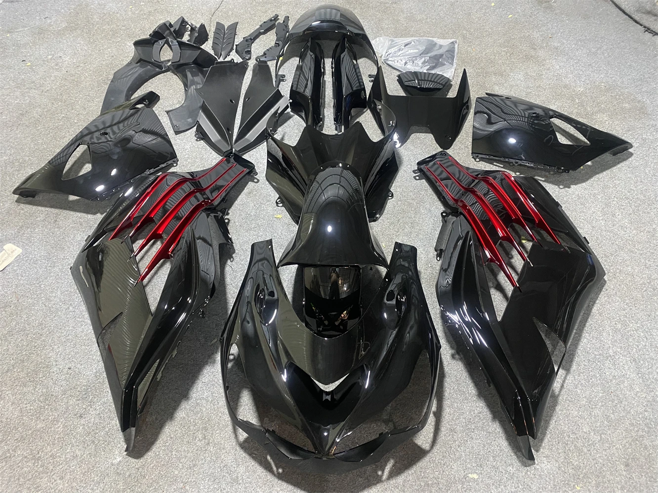 Motorcycle Fairing Kit fits ZX-14R 12 13 14 15 16 year -14R ZZR1400 2021 2022 2023 Fairing Black Red motorcycle guard