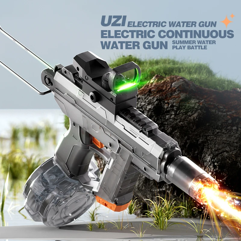 جديد UZI لعبة مسدس المياه في الهواء الطلق لعب المياه الكبار والأطفال لعبة إطلاق النار ضوء ارتفاع ضغط مدفع المياه لعبة الصيف