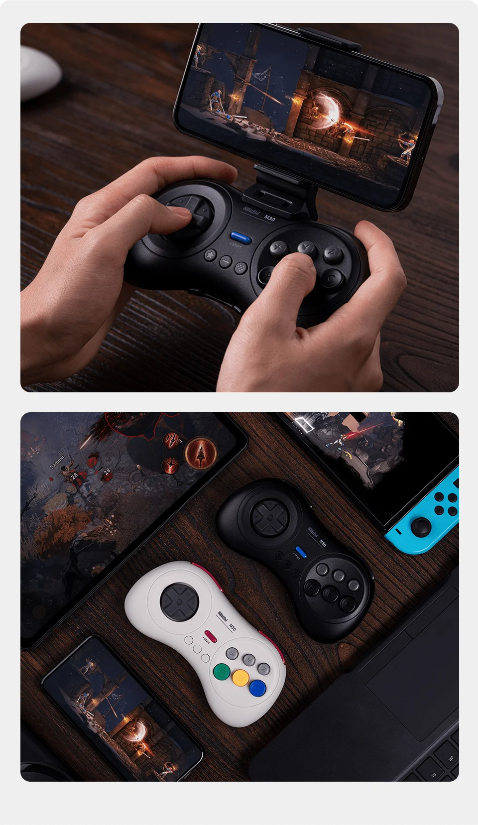 8Bitdo M30 2,4G Mini Gamepad Game Controller für Sega Genesis Mini und Mega Drive Mini Spielkonsole Spiel Zubehör – Detail 5