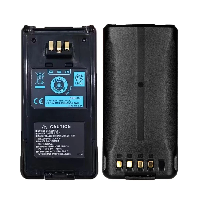 Bateria de íon-lítio KNB-33L 2000mAh 7.4V para Walkie Talkie KENWOOD TK5210 TK3185 TK3180 TK2185 TK2180 Bateria de repalcimento de rádios de 2 vias