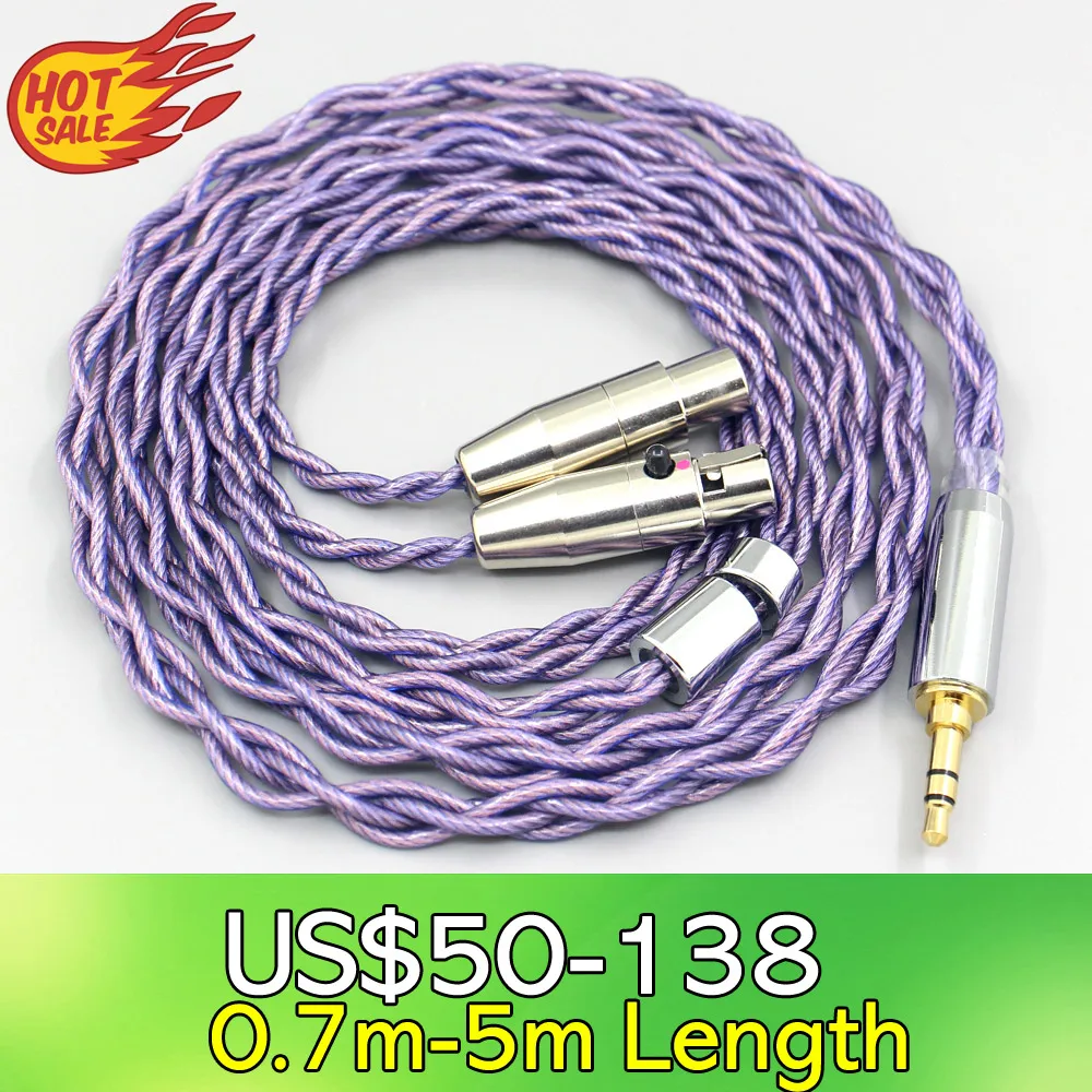 

Type2 1.8mm 140 cores litz 7N OCC Headphone Earphone Cable For Monolith M1570 Over Ear Open Back Balanced Planar LN00787