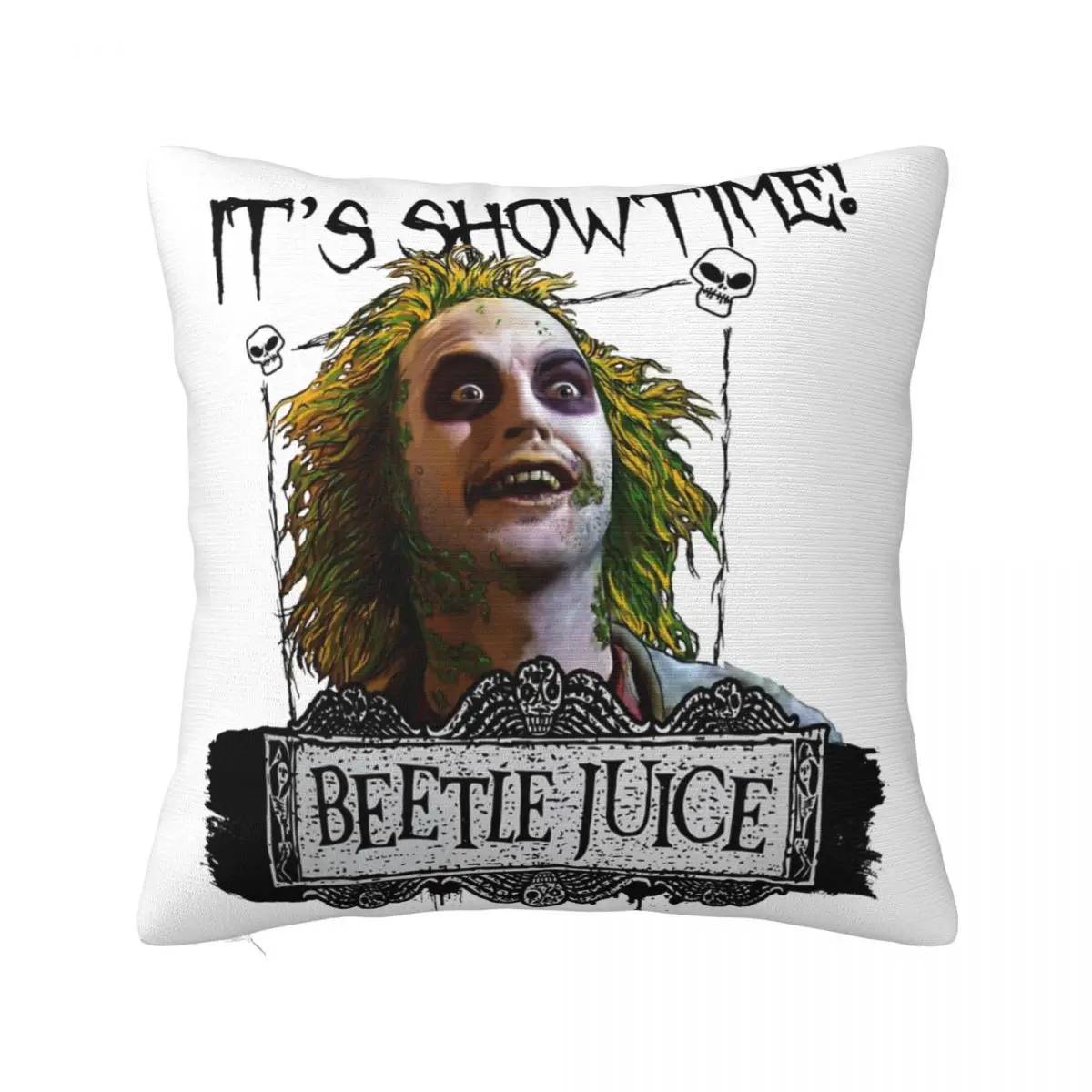 Decorative Pillowcase B-Beetlejuice Horror Movie Merch Car Throw Pillow Case Cover Square Multi Size