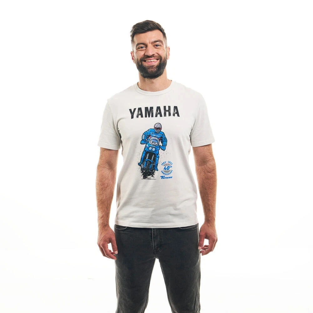 T-Shirt d'été imprimé Yamaha Tenere Rally 40e anniversaire, col rond, pour hommes et femmes, même haut à manches courtes de haute qualité