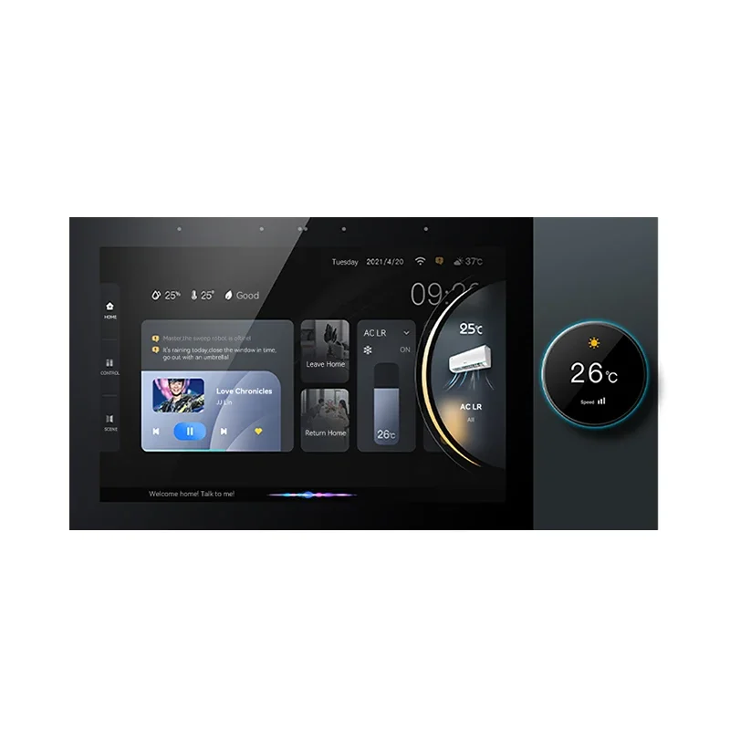 

7" Touch Screen Smart Home Control Panel & Music Playback Control Center 2-Way Speakers for Smart Home