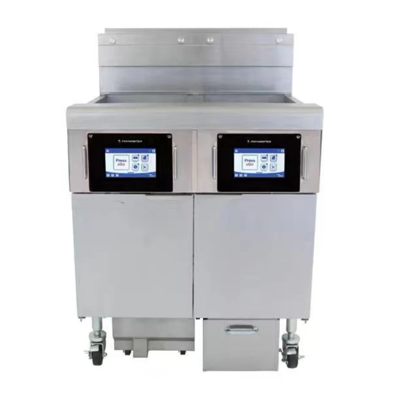 Fryer KFC Dicos Commercial Burger Shop Single Cylinder Double Slot Electric Fryer Built-in Oil Filter Truck