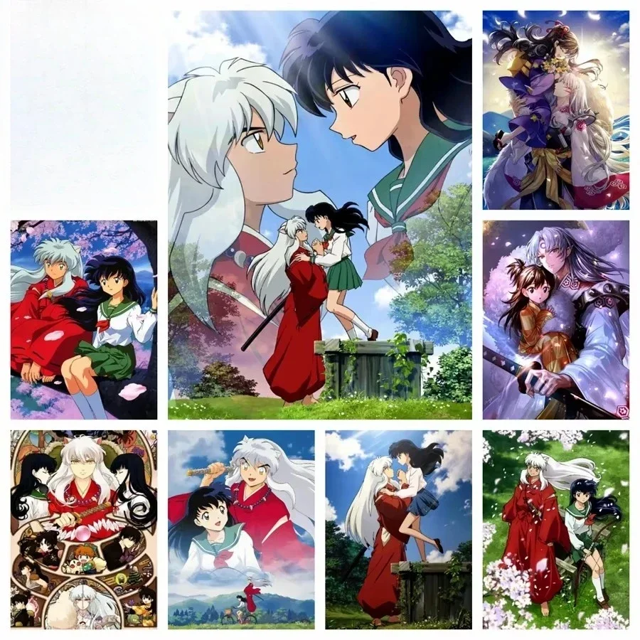 Pintura al óleo por números figuras Anime Inuyasha decoración del hogar pintura pared dormitorio decoración de la habitación regalo sin marco