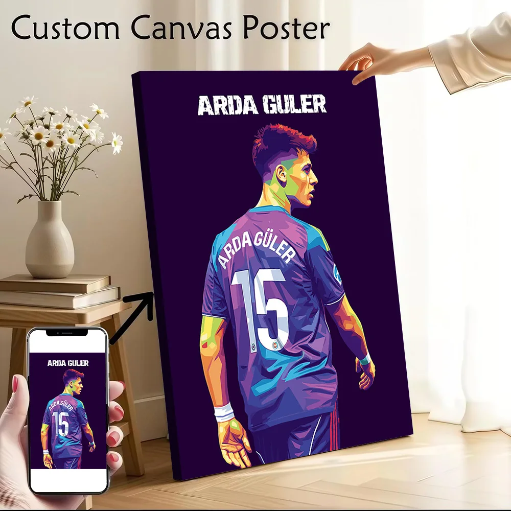 Arda Guler Pop Art Portrait Printed Canvas Wall Art Customizable Paintings Poster Perfect Gift for Room Decorations Painting