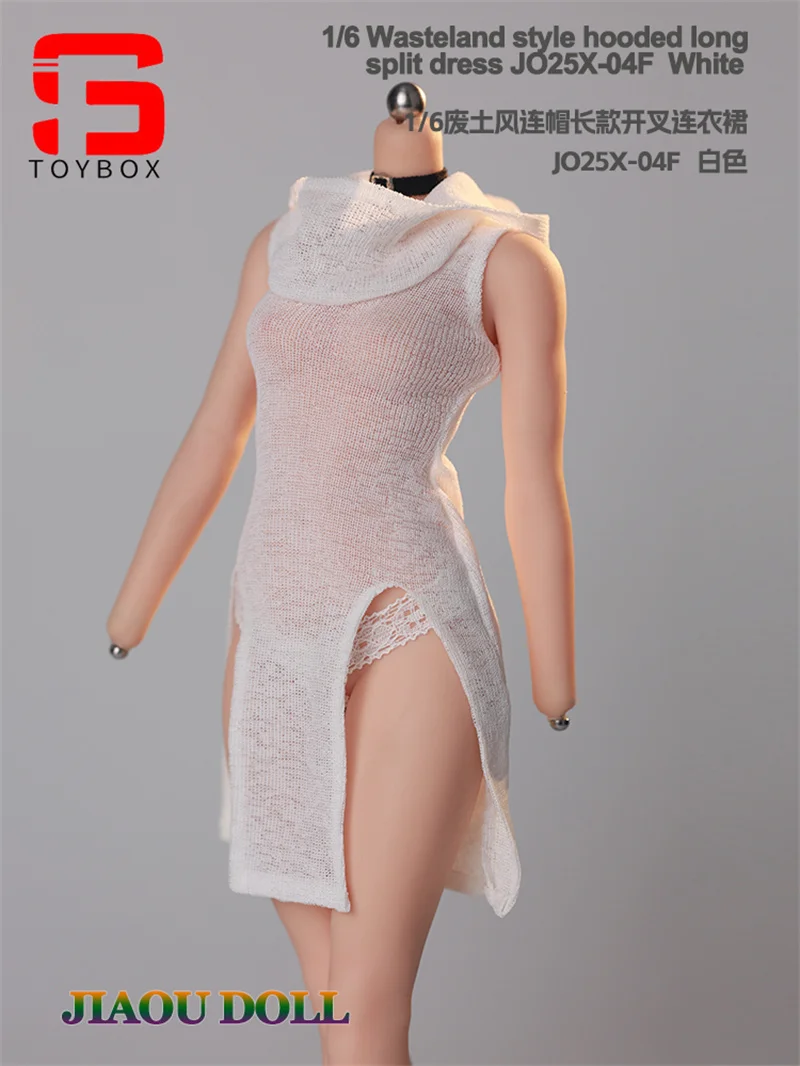 JO25X-04 1/6 Skala Wasteland Stil Mit Kapuze Split Kleid Kleidung Modell Fit 12'' Weibliche Soldat Action Figur Körper