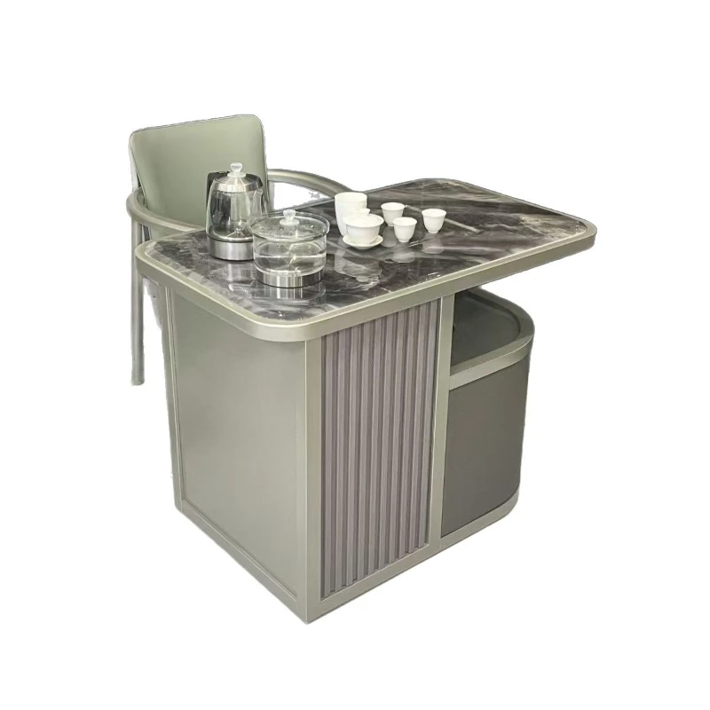 

Oak household tea table coffee table balcony simple creative tea table and chair combination minimalist small apartment tea