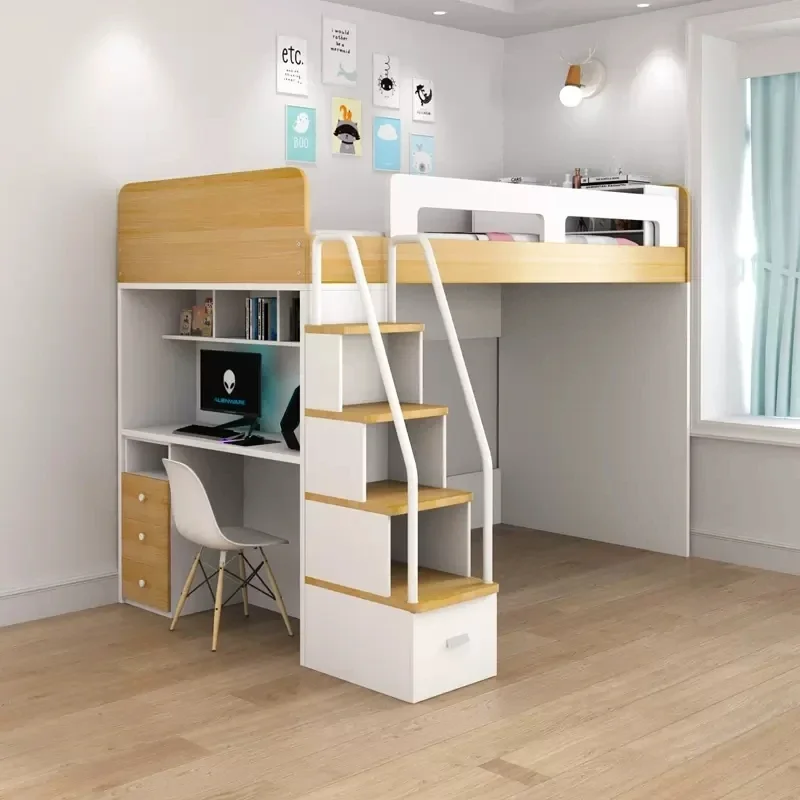 

Компактная кровать, пустая маленькая квартира, высокая и низкая кровать, верхняя подвесная кровать, многофункциональная комбинация по индивидуальному заказу