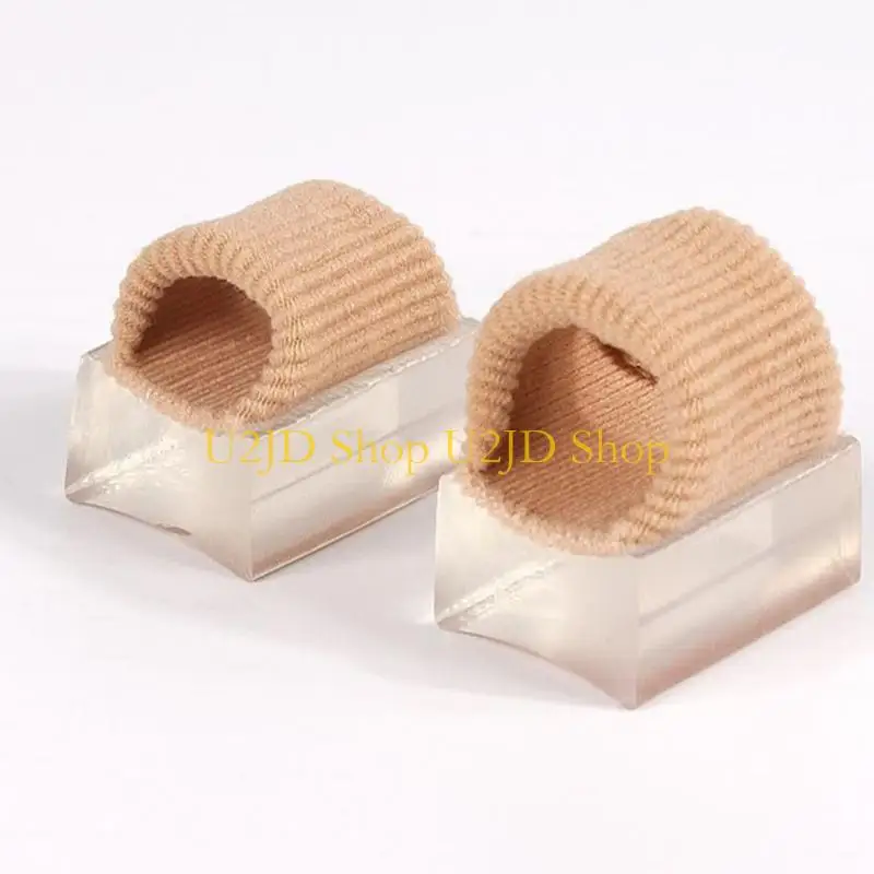 U2JD 4Pieces Silicone Toe Spacer Correcting Overlap Toes Hallux Corrector for Women Men Double Hole Design Comfort Wear