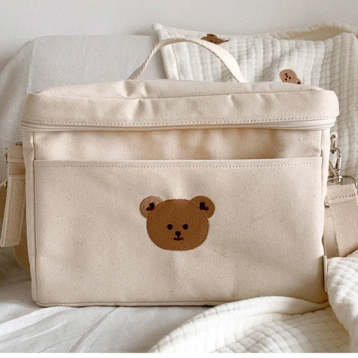 Borsa termica per biberon impermeabile borsa termica per passeggino borsa per pannolini per passeggino Organizer per pannolini borsa per mamma con isolamento termico