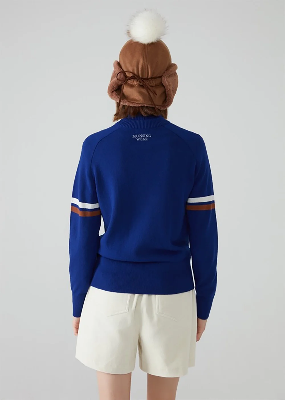 سترة نسائية محبوكة كلاسيكية متعددة الاستخدامات جديدة مريحة للجولف عصرية ماركة ملابس رياضية خريفية بأكمام طويلة وياقة مستديرة