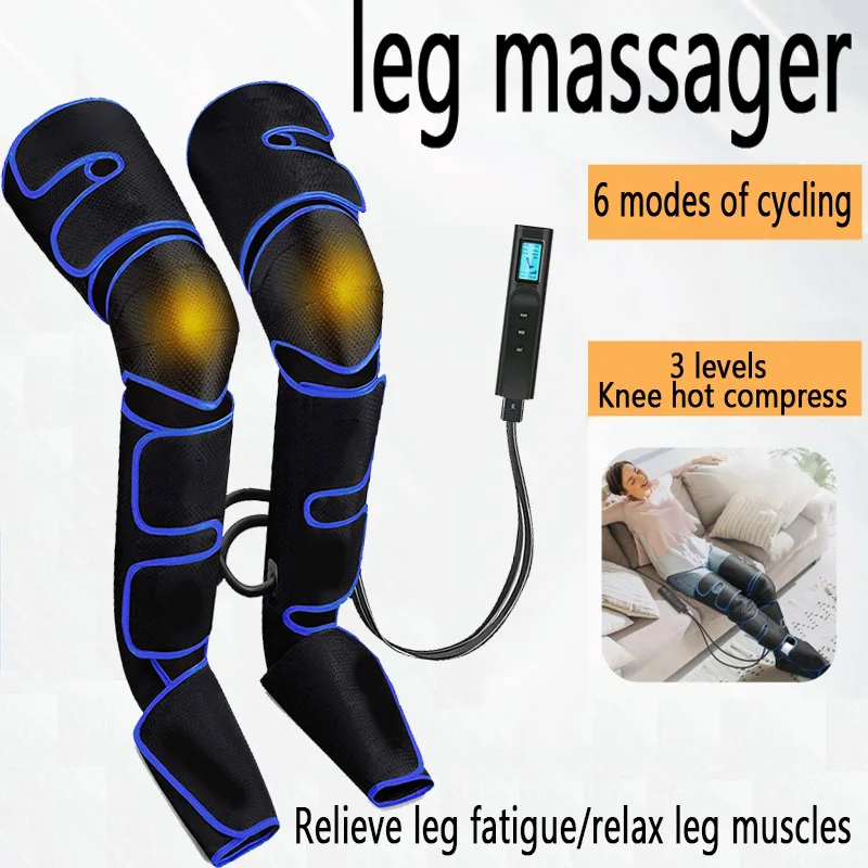 360° Foot Air Pressure Leg Massager Blood Circulation Relaxation Instrument Leg Muscle Relaxation and Pain Relief for Athletes