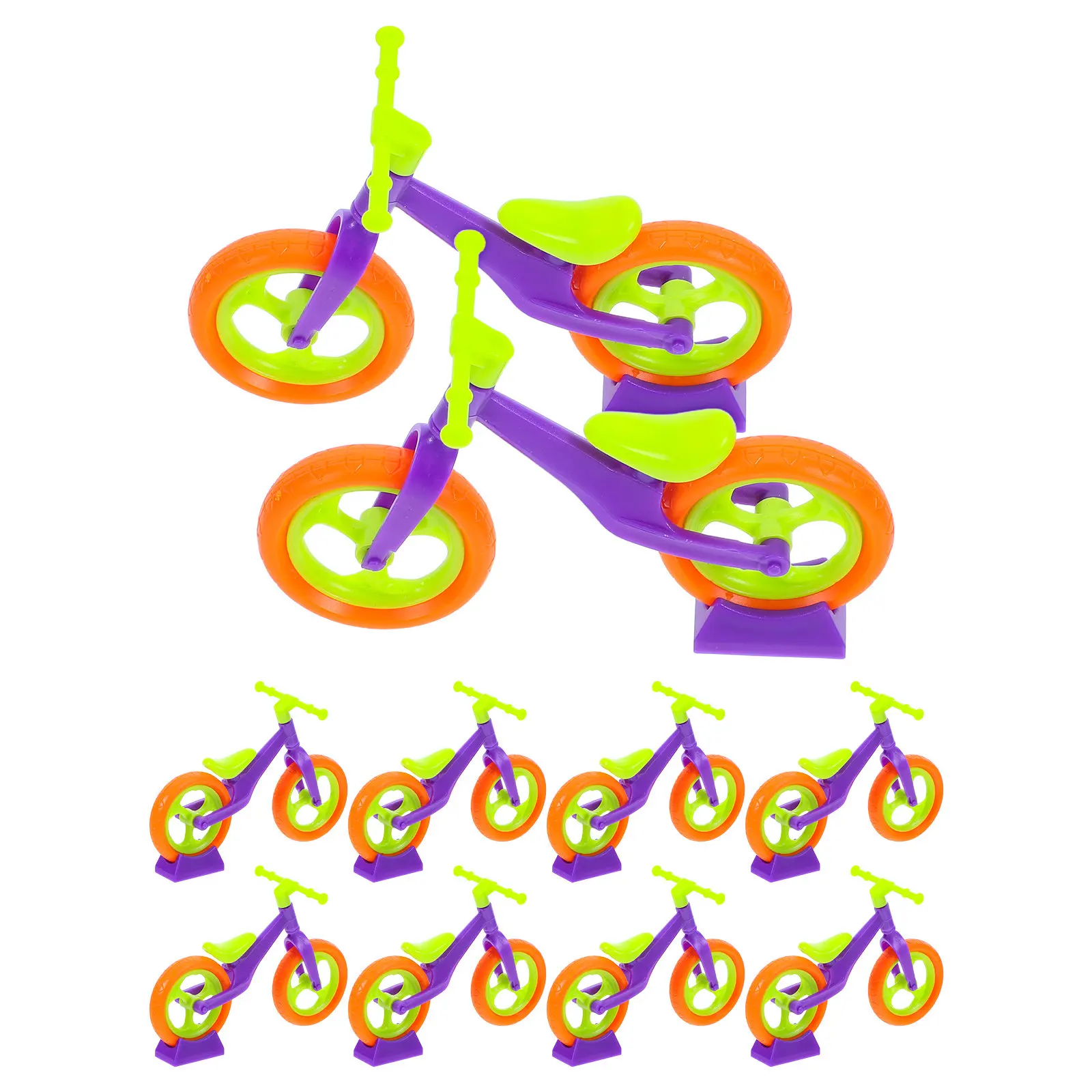 

10Pcs Children's Simulated DIY Assembly Kit Miniature Bicycle Finger Craft Imaginative Play Accessory