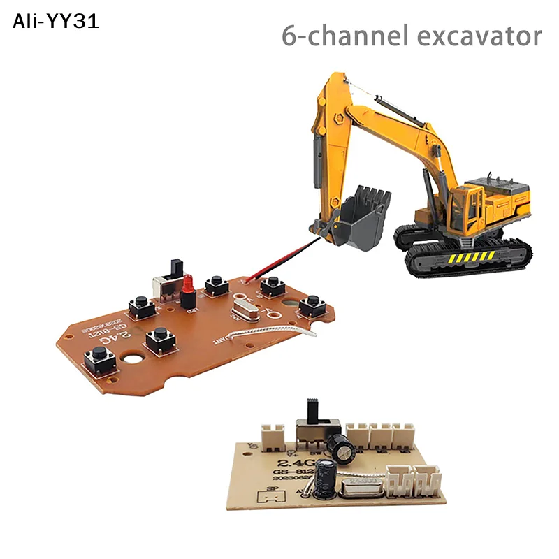 

【R】1 Set For RC Car Remote Control Toys Parts 6CH 2.4G Remote Control High Quality 27MHz Circuit PCB Transmitter Receiver Board