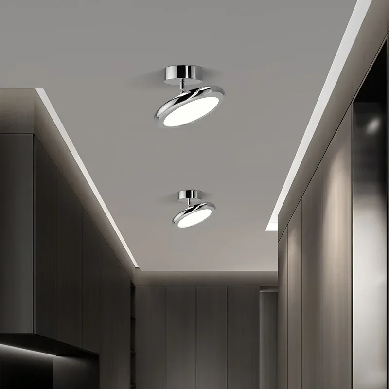 Plafoniera girevole moderna corridoio corridoio ingresso ferro da interno lampada a LED scala acrilica balcone decorazioni per la casa illuminazione