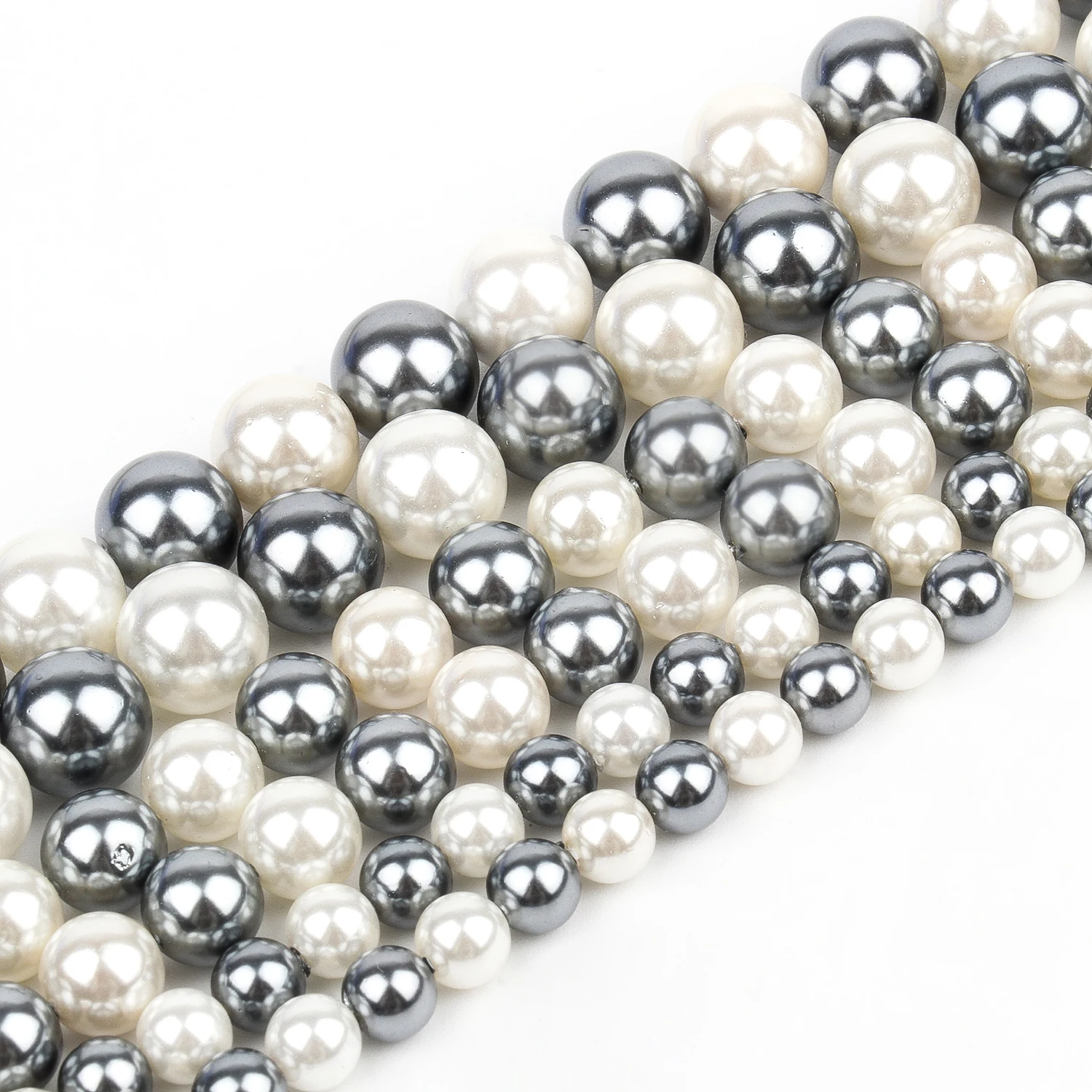 Natural Freshwater Shell Pearls Beads Round Loose Spacer Beads for Jewelry Making DIY Bracelet Necklace Accessories 6 8 10 12mm