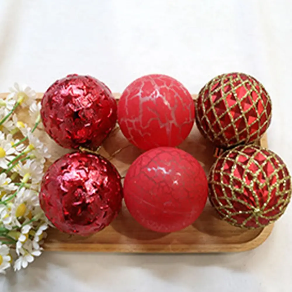 

Набор из 12 пластиковых елочных шаров для творчества, 6/8 см, креативные, изящные, разноцветные, подвесные украшения для елки, Рождество