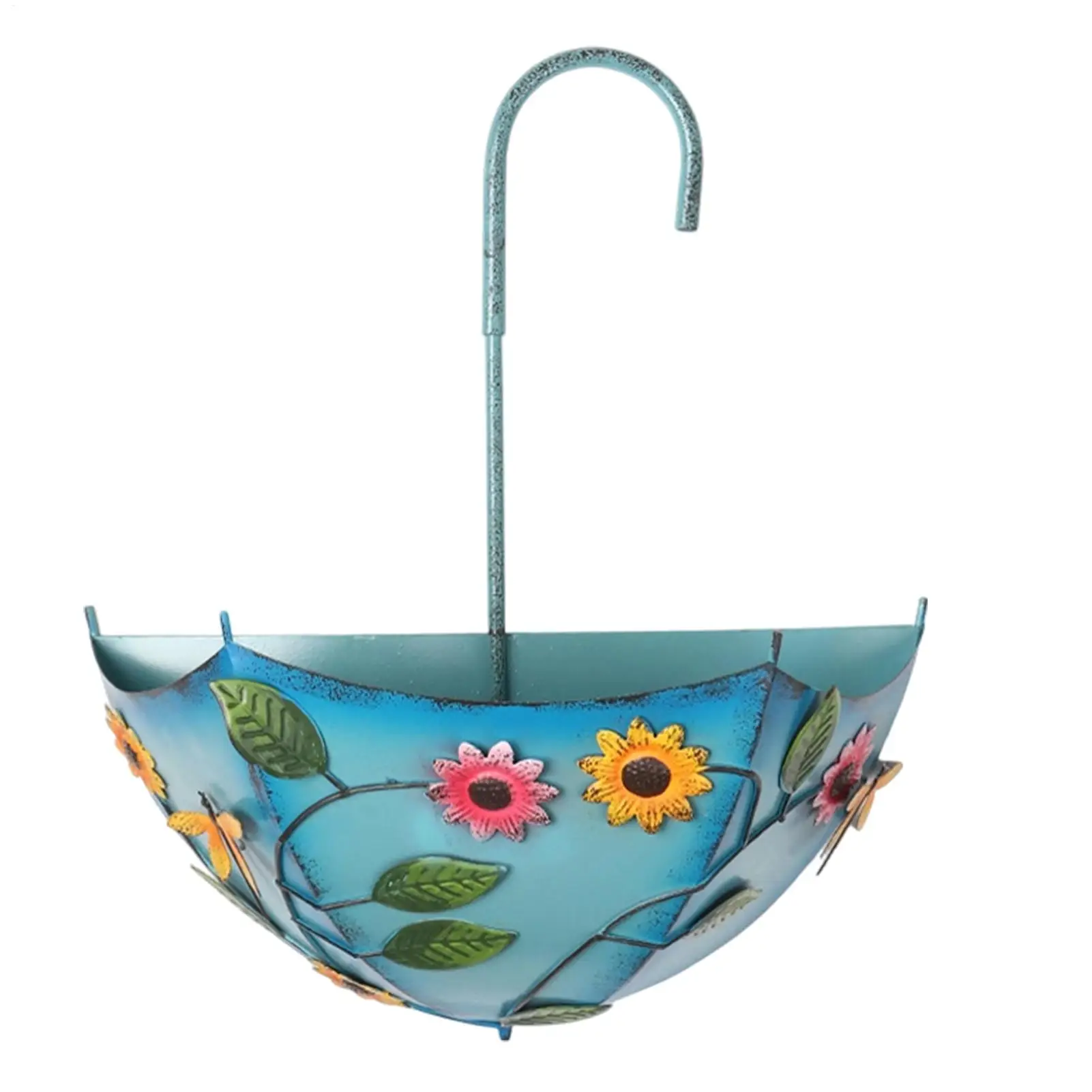 Umbrella Shaped Planter Inverted Umbrella Style Patio Flower Pot Farmhouse Wall Planter With Drainage For Outdoor Garden Yard