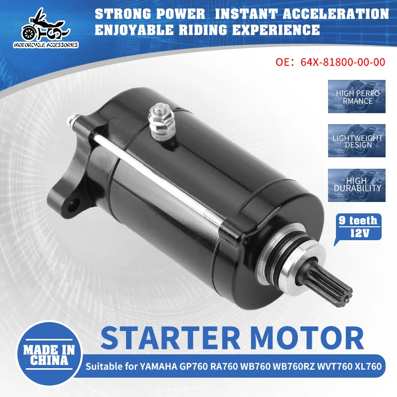 

SJ 64X-81800-00-00 Starter Motor For Yamaha WAVERUNNER GP760 XL760 WB760 WVT760 RA760 Engine Accessories OEM 64X-81800-00-00
