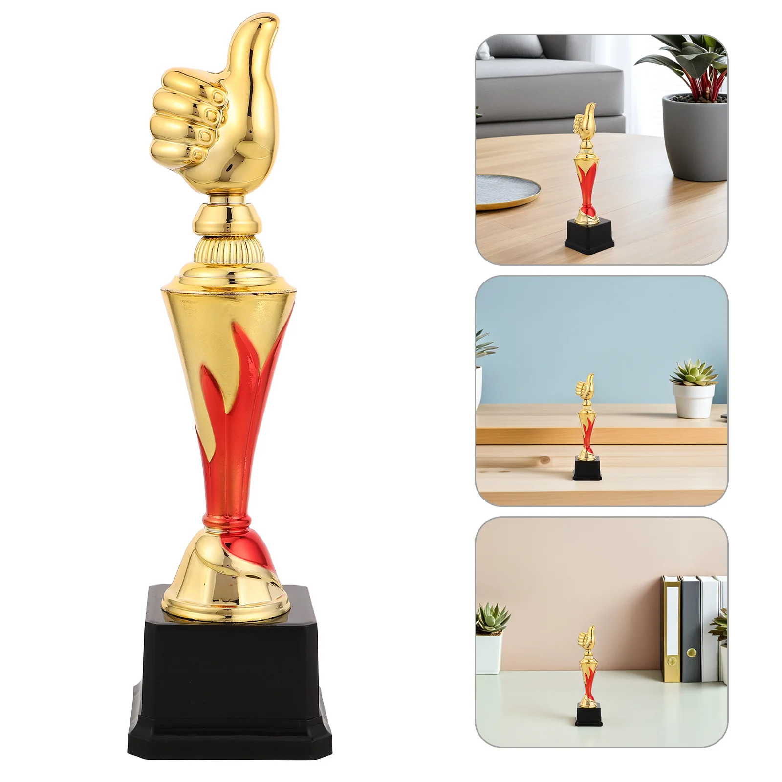 

Thumb Up Plastic Trophy Gold Finish for Student Sports Competitions Classroom Awards Winner Sculpture Employee Appreciation
