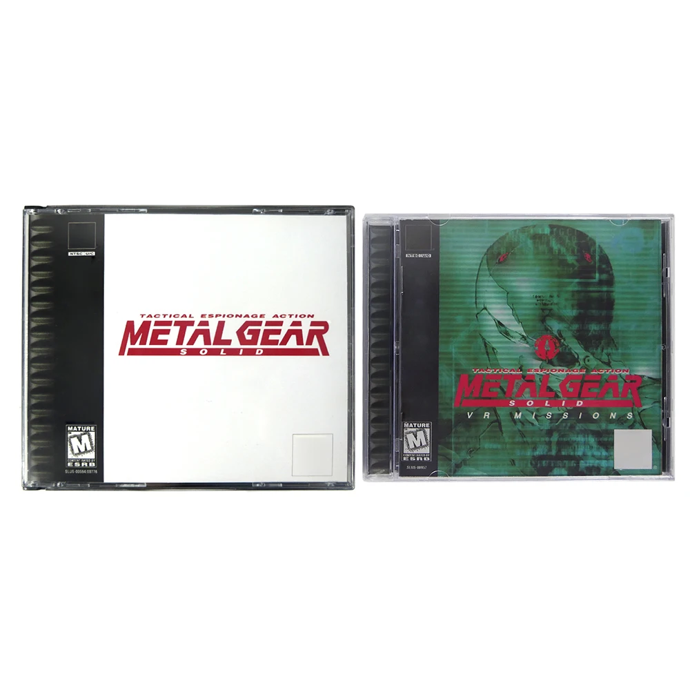 PS1 Metal Gear With Manual Copy Disc Game Black Bottom Unlock Console Station 1 Retro Optical Driver Video Game Part