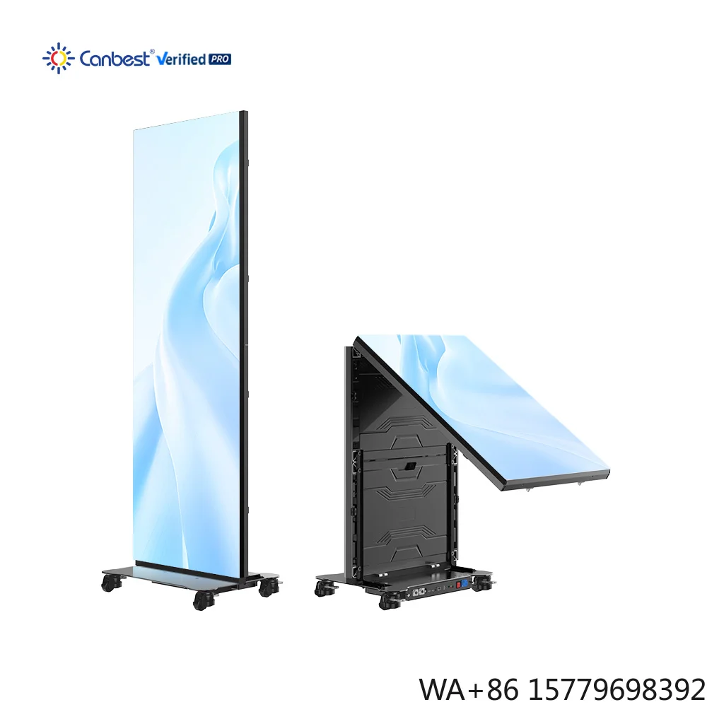 Canbest Gob P2.5 P1.8 P1.5 Foldable Led Screen Die Casting Aluminum Led Poster Panel Easy Transport 5 Min Setup Led Video Wall