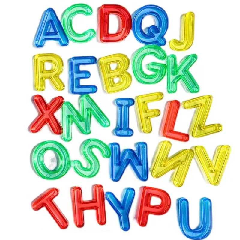 Lettres et chiffres transparents pour enfants, signes mathématiques, ressources d'apprentissage, jouets Montessori