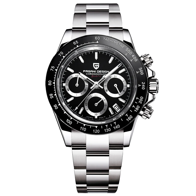 2026 PAGANI DESIGN Neue farbige Diamanten Herrenuhren Top-Marke Luxus Quarz-Armbanduhr Herrenuhr Herren Chronograph Japan VK63
