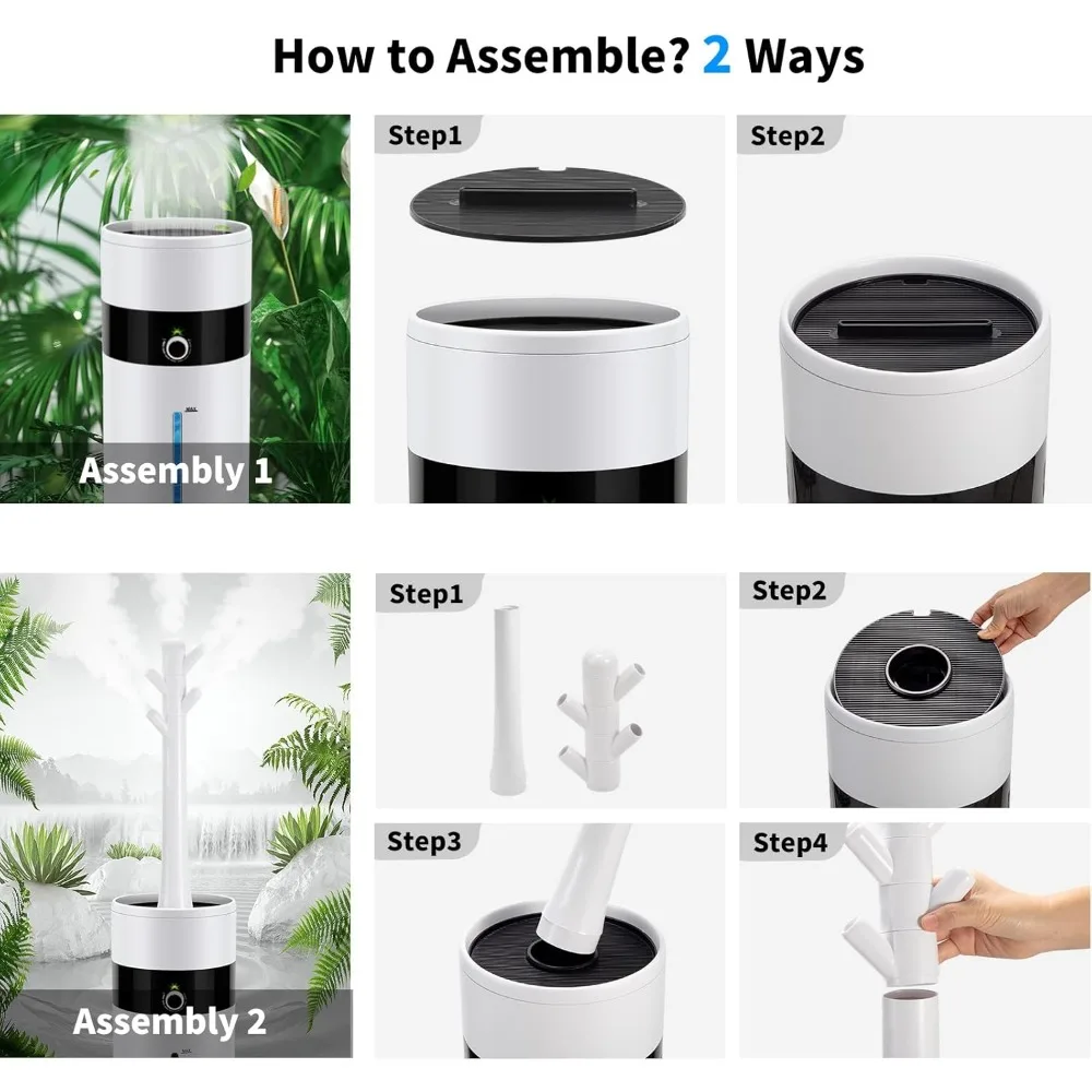 Humidifier, 18L 4.76Gal and 1000 Sq.ft, Topfill Cool , Essential Oil Tray, 360° Nozzle, Humidifiers