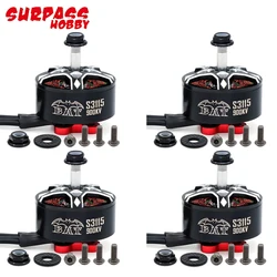 4pcs/lot Surpass Hobby Bat S3115 3115 900KV 1050KV 5-8S 14-Pole CW Brushless Motor M5 Alloy Shaft For Long Range FpV Drone