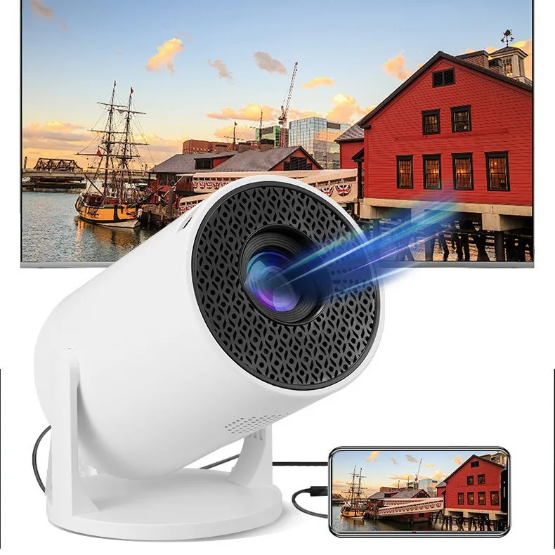 

HY300 projector: 290ANSI lumens, WiFi6， Bluetooth 5.4, dual band home outdoor cinema