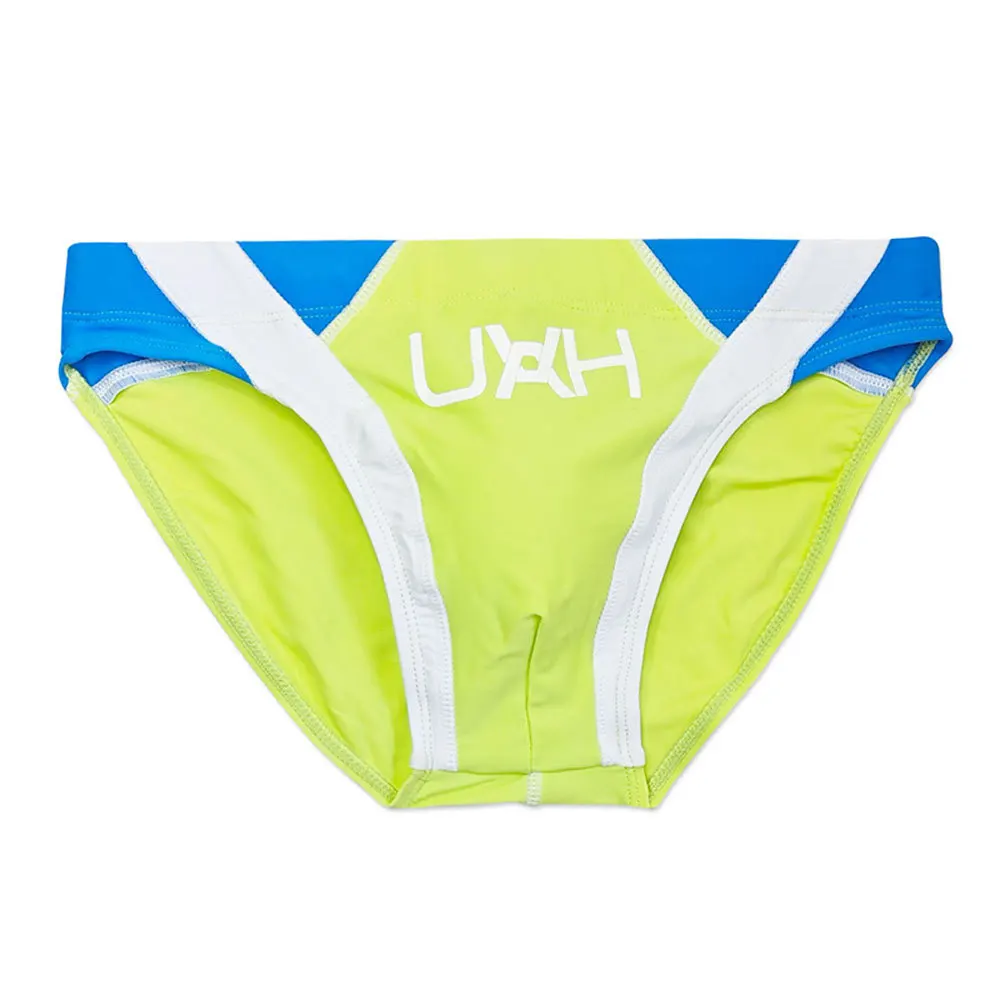 Contrast Color Japanese Swimwear Men Swim Briefs Slip Bikini Sexy Pouch Pad Swimsuits Man Swimming Trunks Beachwear Bathing Suit