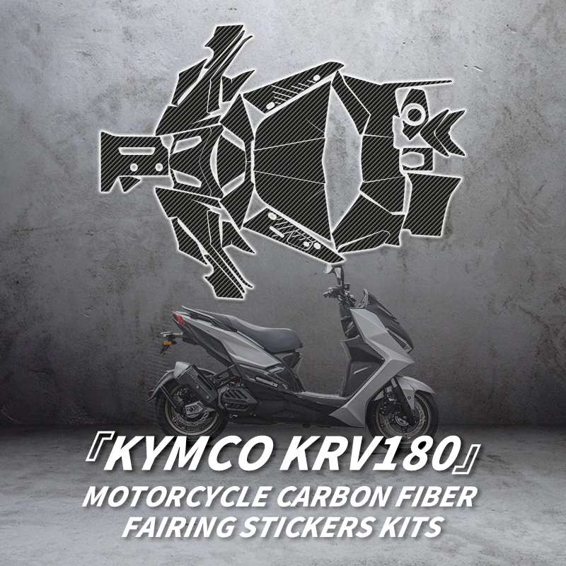 For KYMCO KRV180 Motorcycle Carbon Fiber Fairing Stickers Kits Of Bike Accessories Decoration And Protection Refit Declas