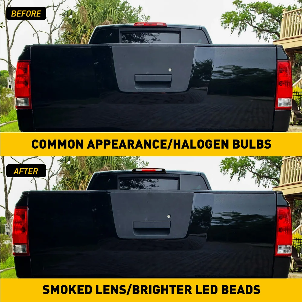 1Pc Third 3rd Smoke Brake Light Fit For Nissan Titan 2004-2015 Frontier 2005-2016 White Red Car Rear Brake Cargo Light Smoke Shell