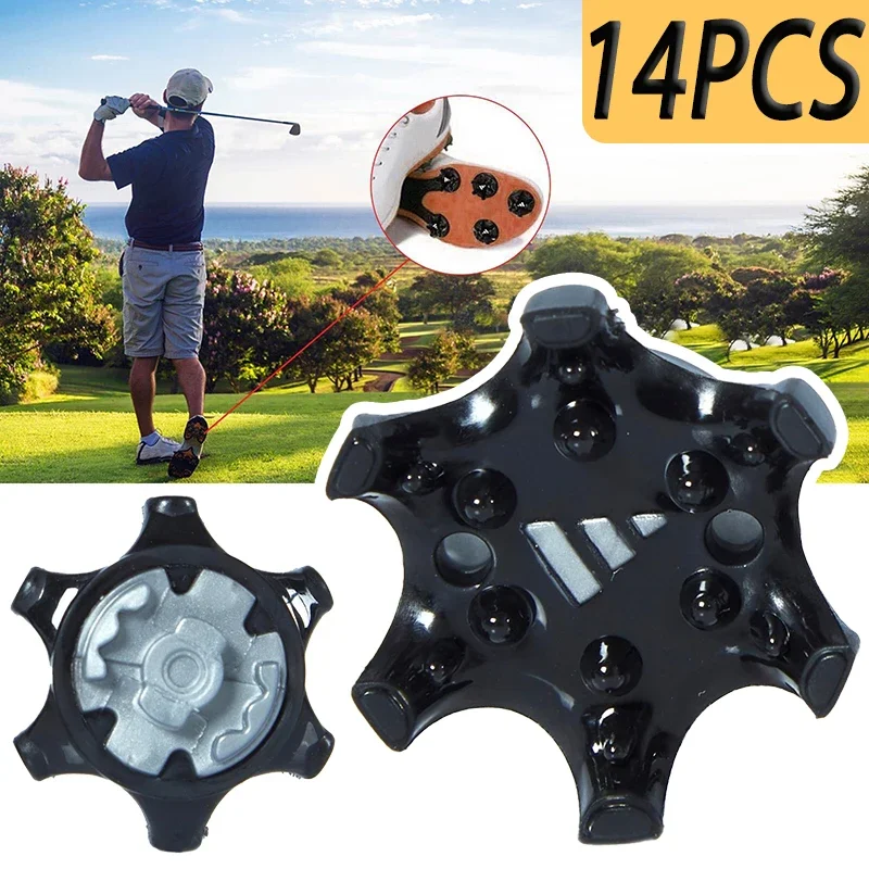14Pcs Golf Shoes Shoe Nail Replacement Screw Splint System Stud Quick Torsion Shoes Shoe Nail Golf Training Accessories