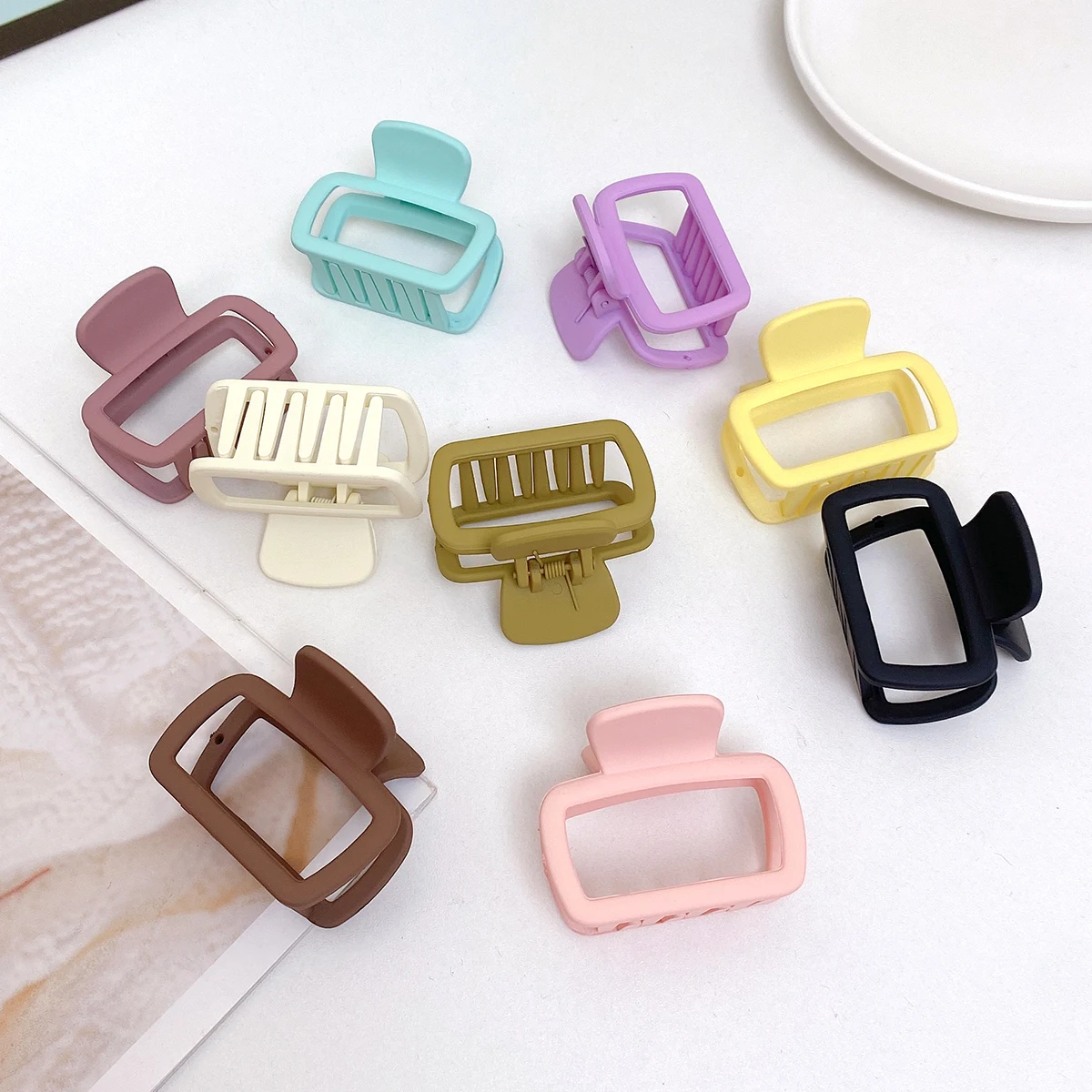 4pcs/5PCS Square Simple Minimalist Hair Clips For Women, Medium Size Elegant And Versatile For Daily Make-Up Commute Party Y2k