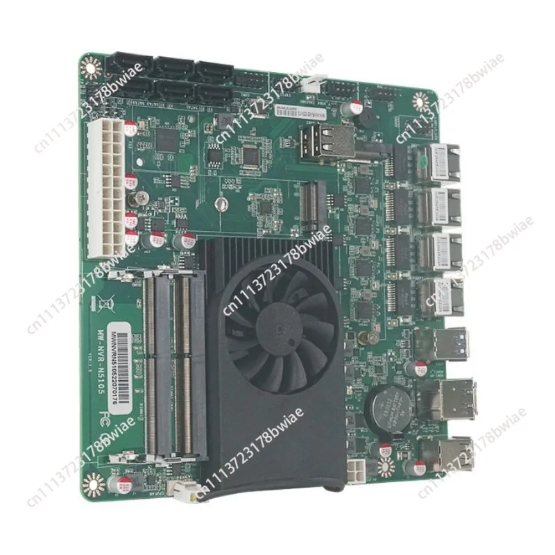 N5105 nas mini itx industrial motherboard, soft router i226-v b3 quad 2.5g ethernet ports, dual m.2 nvme, six sata3.0 - view 6