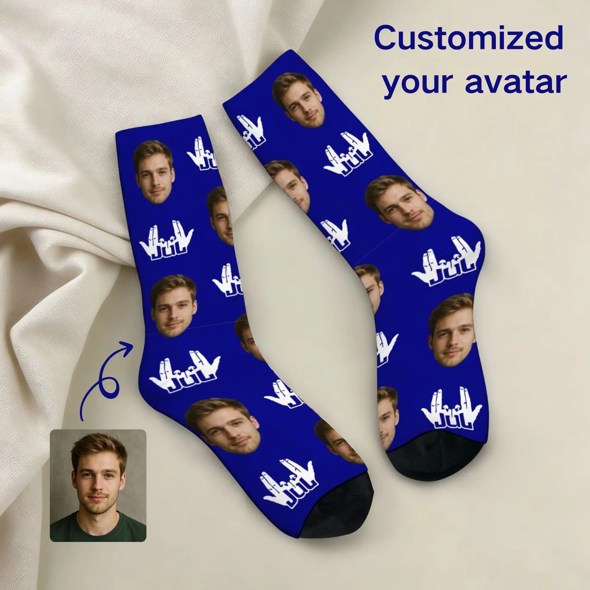 Индивидуальные носки в форме лица, забавные носки унисекс по индивидуальному заказу, носки с французским рэпером, тематические носки для вееров, сумасшедшие хип-хоп, подарки для вечеринок