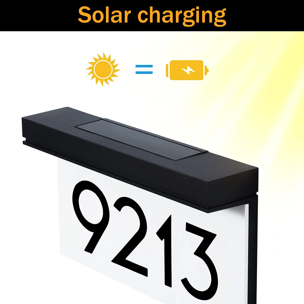 

1 set 1 Set Solar Number Lamp Waterproof Outdoor Light Super Bright Led Courtyard Light Solar Wall Lamp Address Sign