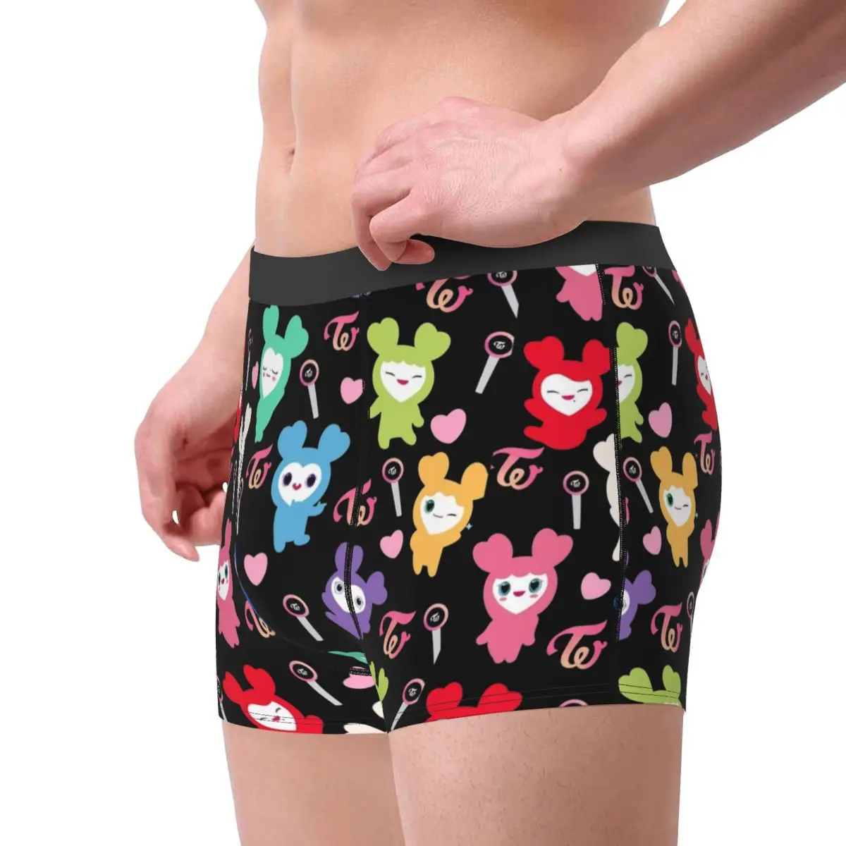 Men's Kpop Twice Lovely Cartoon Underwear Humor Boxer Shorts Panties Male Mid Waist Underpants - view 2